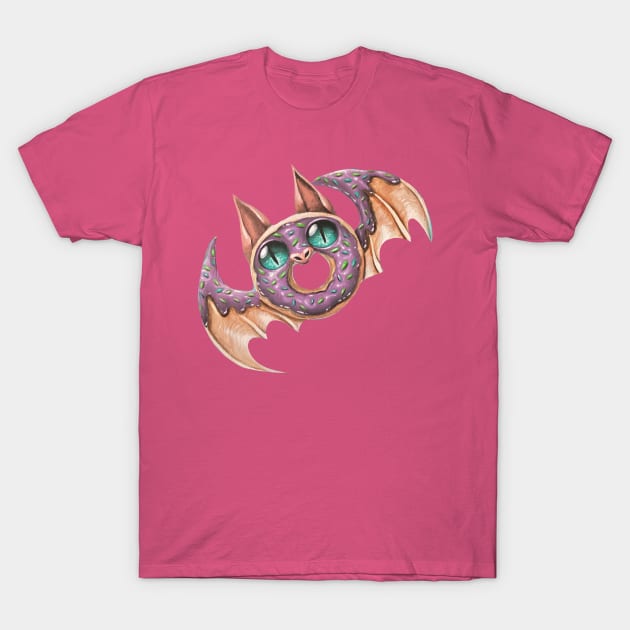 Purple donut bat T-Shirt by Artelies202